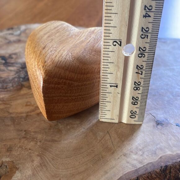 Handmade Wooden Heart Box with Swivel Lid - Picture 5 of 6